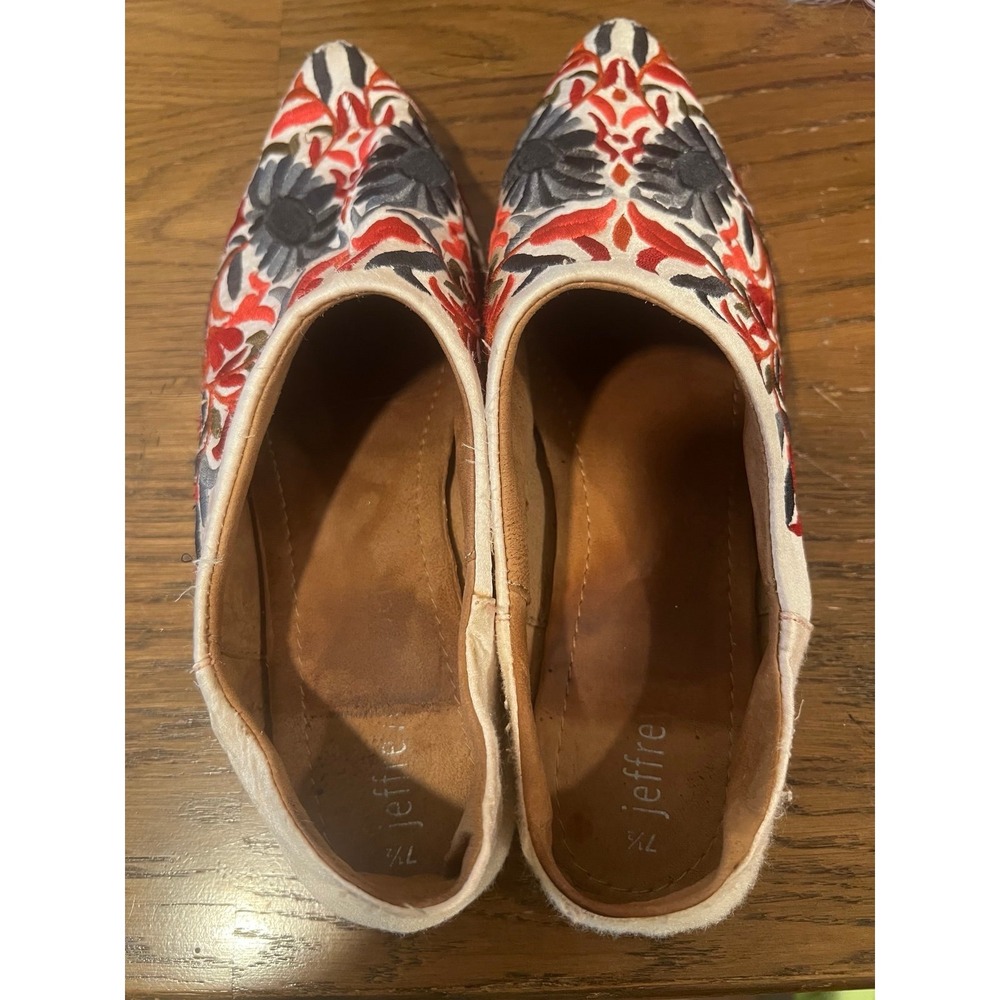 Jeffrey Campbell Free People cava satin leather slip-on pointy toe flats Sz 7.5